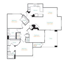 3 Bed 2 Bath 1621 floor plan